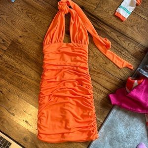 Zara Orange Mini Dress - Small